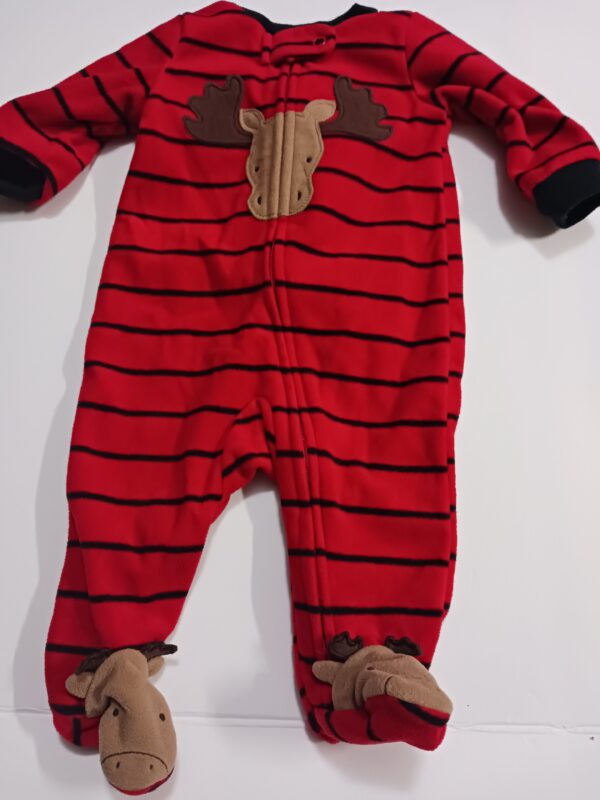 CHILD OF MINE FLEECE FOOTIE PAJAMAS "MOOSE" SZ 0-3 MONTH