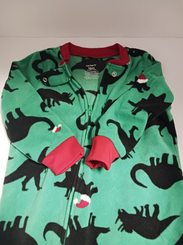 CARTER'S 18 MONTH DINOSAUR CHRISTMAS PAJAMAS - Image 2