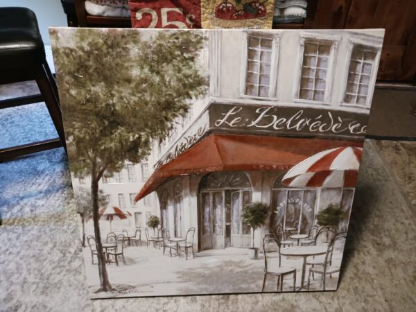 Wall art. "French Cafe" 32 inches in size.