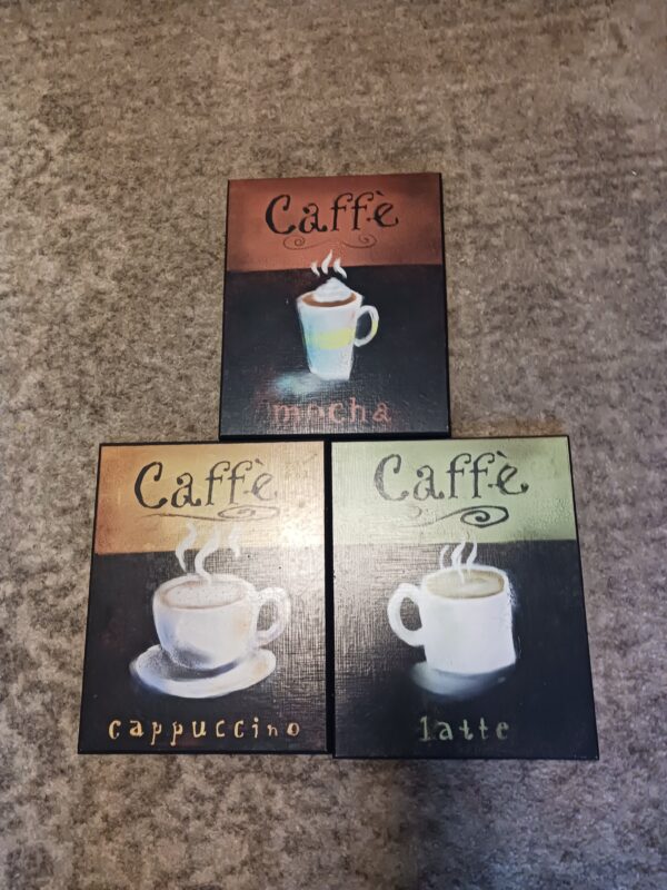 Set of 3 Wall decor. "Cafe"