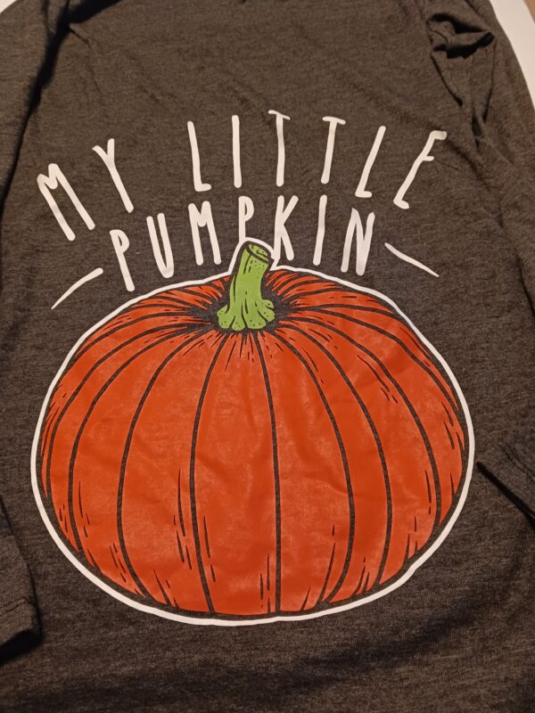 CUTE FALL MATERNITY LONG SLEEVE SZ MEDIUM. "My little pumpkin" - Image 3